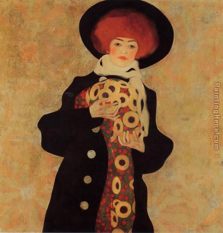 Woman with Black Hat painting - Egon Schiele Woman with Black Hat art painting